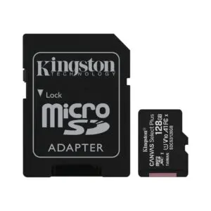 KINGSTON Canvas Select Plus 128GB MicroSD Memory Card - High-Speed Storage for Cameras