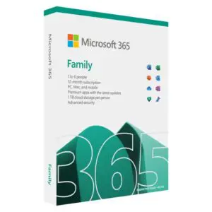Microsoft 365 Family Subscription 1 Year – English – MediaLess – Africa Only