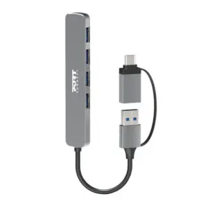 Port Connect USB Type-C to 4-port USB-A 3.0 Hub