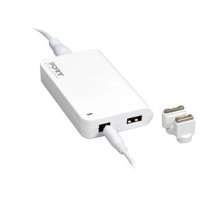<p>Port Design's 60W Apple MacBook Power Supply is a versatile replacement power supply for multiple MacBook models. It comes with a Magsafe 1 and 2 magnetic connector and features a fast charge 2.1A USB port.</p>