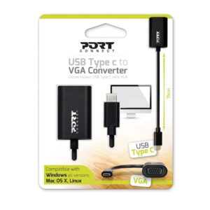 <p>Connect to legacy displays with the Port Connect Type-C to VGA Adapter. It offers high quality imagery at resolutions of up to 1080p@60Hz.</p>