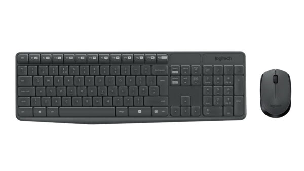Logitech MK235 keyboard Mouse included USB QWERTY US International Grey