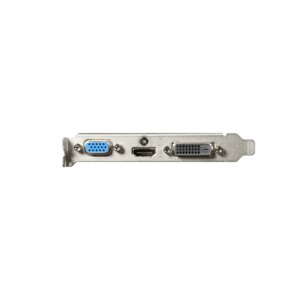 GIGABYTE Graphics nVidia GeForceÂ® GT 710 2GB GDDR3 64Bit . 1x Dual-Link DVI-D; 1x HDMI; 1x VGA; Low Profile