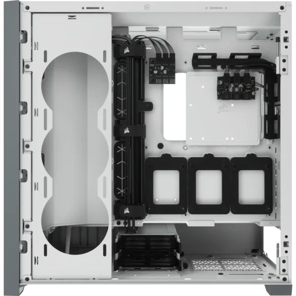 5000X RGB White Tempered Glass Mid-Tower; 2x 3.5'' |  4x 2.5'' Drive Bays; Up to 360mm Radiator compatible; 3x 120mm fan incl - Image 21