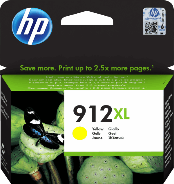 HP 912XL HIGH YIELD YELLOW ORIGINAL INK CARTRIDGE