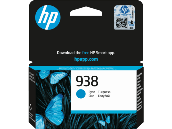 HP 938 CYAN ORIGINAL INK CARTRIDGE