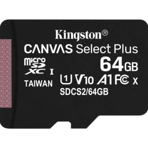KINGSTON 64GB CANVAS SELECT PLUS 100R A1 C10 CARD