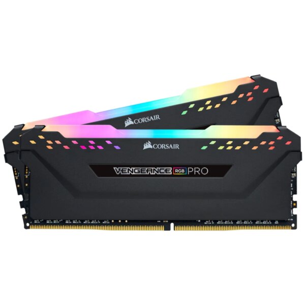 Corsair VENGEANCEÂ® RGB PRO 16GB (2 x 8GB) DDR4 DRAM 3600MHz C18 Memory Kit; 18-22-22-42; 1.35V; Black.