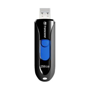 TRANSCEND 256GB JF790 USB3.1 GEN 1 CAPLESS FLASH DRIVE - BLACK AND BLUE