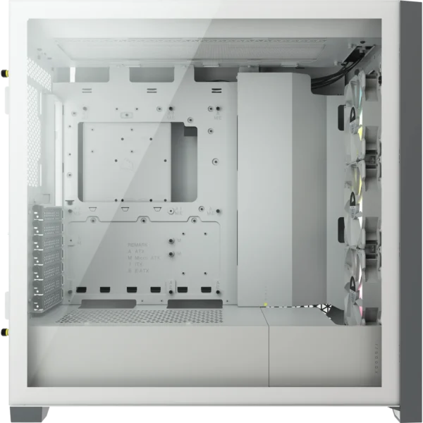 5000X RGB White Tempered Glass Mid-Tower; 2x 3.5'' |  4x 2.5'' Drive Bays; Up to 360mm Radiator compatible; 3x 120mm fan incl - Image 28