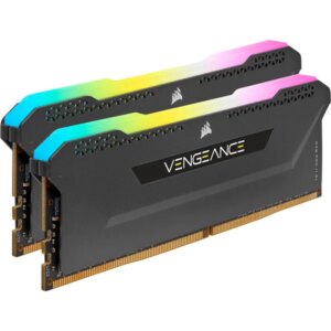Corsair VENGEANCEÂ® RGB PRO SL 32GB (2 x 16GB) DDR4 DRAM 3200MHz C16 Memory Kit; 18-22-22-42; 1.35; Black