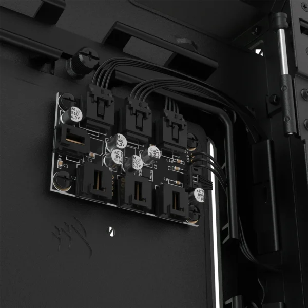 5000X RGB Black Tempered Glass Mid-Tower; 2x 3.5'' |  4x 2.5'' Drive Bays; Up to 360mm Radiator compatible; 3x 120mm fan incl - Image 10