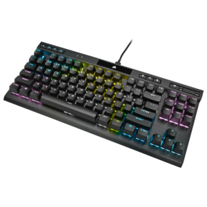 Corsair K70 RGB TKL Mechanical Gaming Keyboard; Backlit RGB LED; Cherry MX Speed Keyswitches; Black
