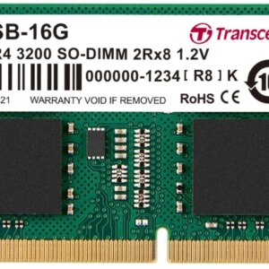 TRANSCEND JET MEMORY 16GB DDR4-3200 NOTEBOOK SO-DIMM 2RX8 CL22