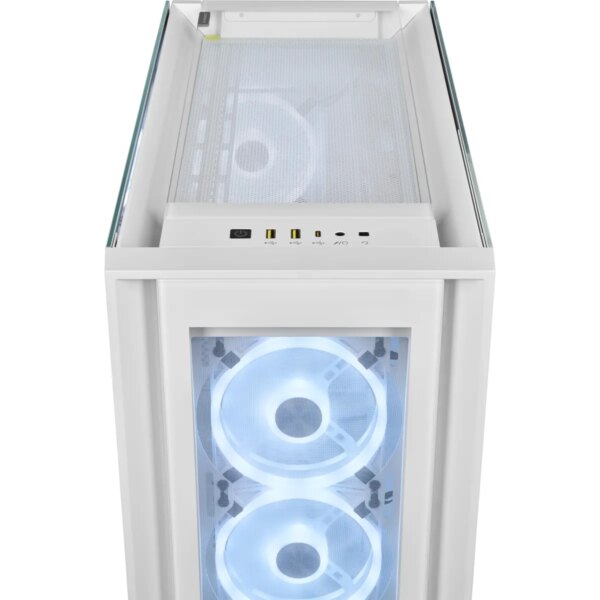 iCUE 5000X RGB QL Edition True White Mid-Tower ATX Case; 2x 3.5'' |  4x 2.5'' Drive Bays; Up to 360mm Radiator compatible. - Image 11