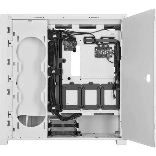 iCUE 5000X RGB QL Edition True White Mid-Tower ATX Case; 2x 3.5'' |  4x 2.5'' Drive Bays; Up to 360mm Radiator compatible. - Image 3