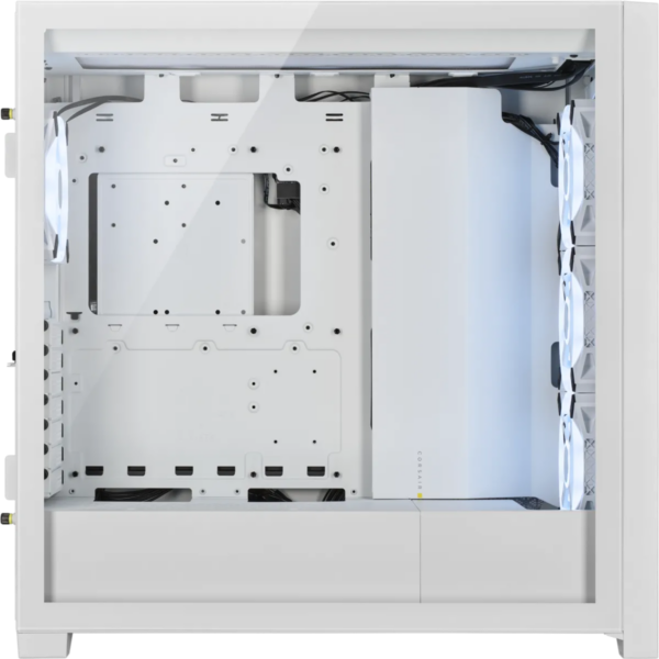 iCUE 5000X RGB QL Edition True White Mid-Tower ATX Case; 2x 3.5'' |  4x 2.5'' Drive Bays; Up to 360mm Radiator compatible. - Image 7