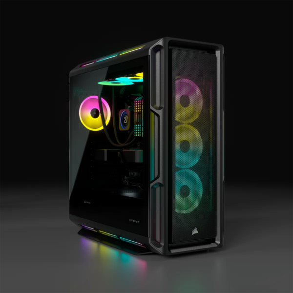 5000T RGB Black Tempered Glass Mid-Tower; 2x 3.5'' |  4x 2.5'' Drive Bays; Up to 360mm Radiator compatible; 4x 120mm fan incl - Image 7