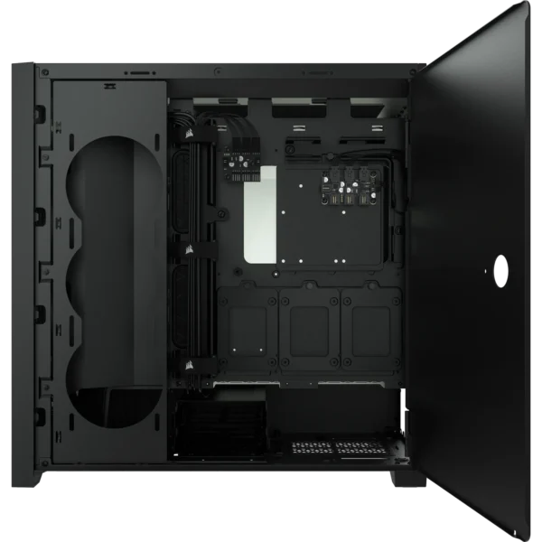 5000X RGB Black Tempered Glass Mid-Tower; 2x 3.5'' |  4x 2.5'' Drive Bays; Up to 360mm Radiator compatible; 3x 120mm fan incl - Image 7