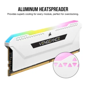 Corsair VENGEANCEÂ® RGB PRO SL 32GB (2 x 16GB) DDR4 DRAM 3600MHz C18 Memory Kit; 18-22-22-42; 1.35; White