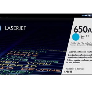 HP 650A CYAN TONER CARTRIDGE