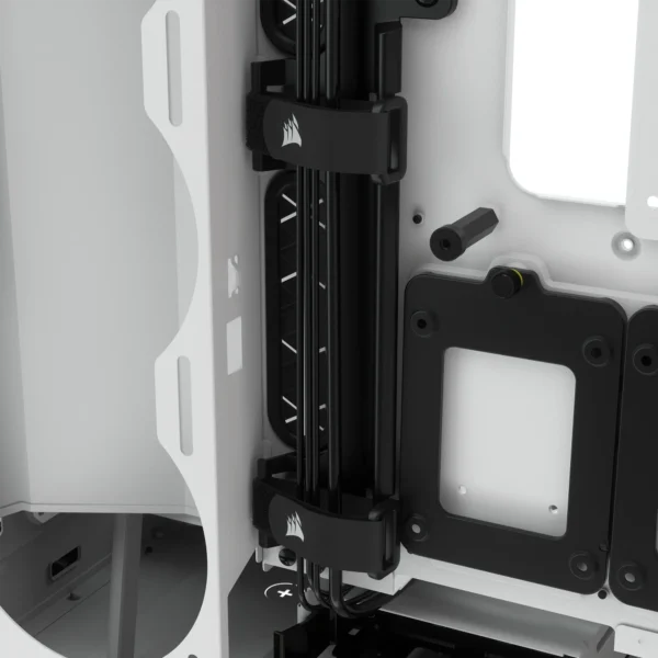 5000X RGB White Tempered Glass Mid-Tower; 2x 3.5'' |  4x 2.5'' Drive Bays; Up to 360mm Radiator compatible; 3x 120mm fan incl - Image 8