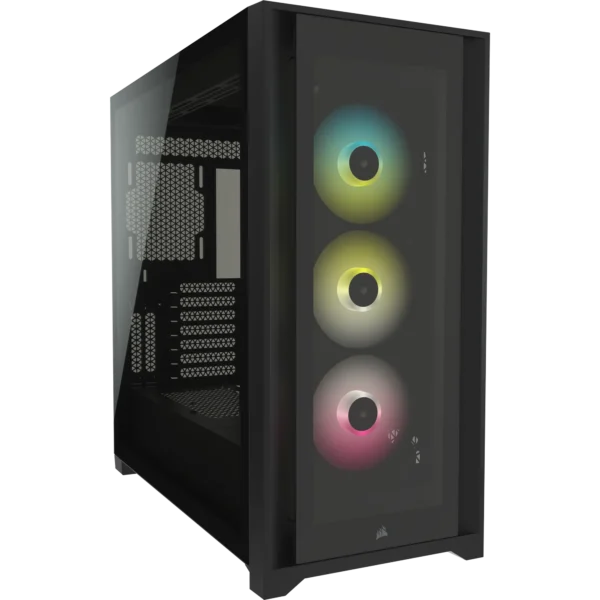 5000X RGB Black Tempered Glass Mid-Tower; 2x 3.5'' |  4x 2.5'' Drive Bays; Up to 360mm Radiator compatible; 3x 120mm fan incl - Image 41