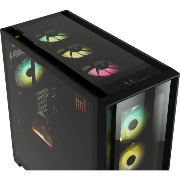 5000X RGB Black Tempered Glass Mid-Tower; 2x 3.5'' |  4x 2.5'' Drive Bays; Up to 360mm Radiator compatible; 3x 120mm fan incl - Image 26