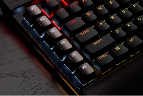 Corsair K100 RGB Optical-Mechanical Wired CORSAIR OPX Switch Keyboard with RGB Backlighting â€“ Black. - Image 48