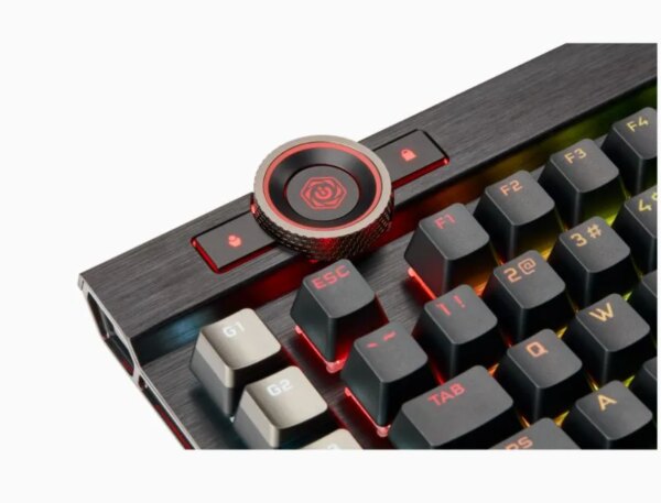 Corsair K100 RGB Optical-Mechanical Wired CORSAIR OPX Switch Keyboard with RGB Backlighting â€“ Black. - Image 23