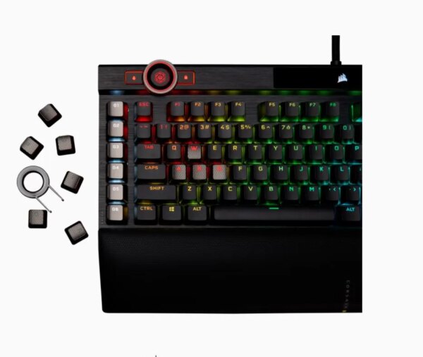 Corsair K100 RGB Optical-Mechanical Wired CORSAIR OPX Switch Keyboard with RGB Backlighting â€“ Black. - Image 3