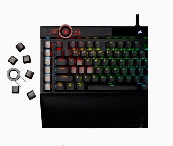 Corsair K100 RGB Optical-Mechanical Wired CORSAIR OPX Switch Keyboard with RGB Backlighting â€“ Black. - Image 7