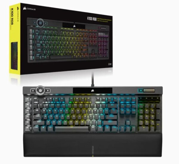 Corsair K100 RGB Optical-Mechanical Wired CORSAIR OPX Switch Keyboard with RGB Backlighting â€“ Black. - Image 33