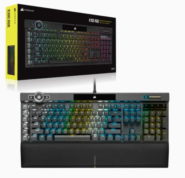 Corsair K100 RGB Mechanical Wired CHERRY MX SPEED Switch Keyboard with RGB Backlighting â€“ Black. - Image 46