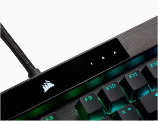 Corsair K100 RGB Mechanical Wired CHERRY MX SPEED Switch Keyboard with RGB Backlighting â€“ Black. - Image 2