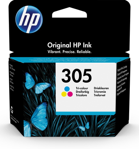 HP 305 Tri-Color Original Ink Cartridge for HP 2720 and 4120 Printers - High-Quality Printing