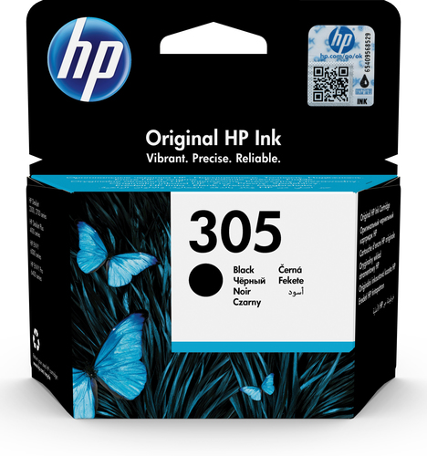 HP 305 Black Original Ink Cartridge for HP 2720 and 4120 Printers - High-Quality Printing