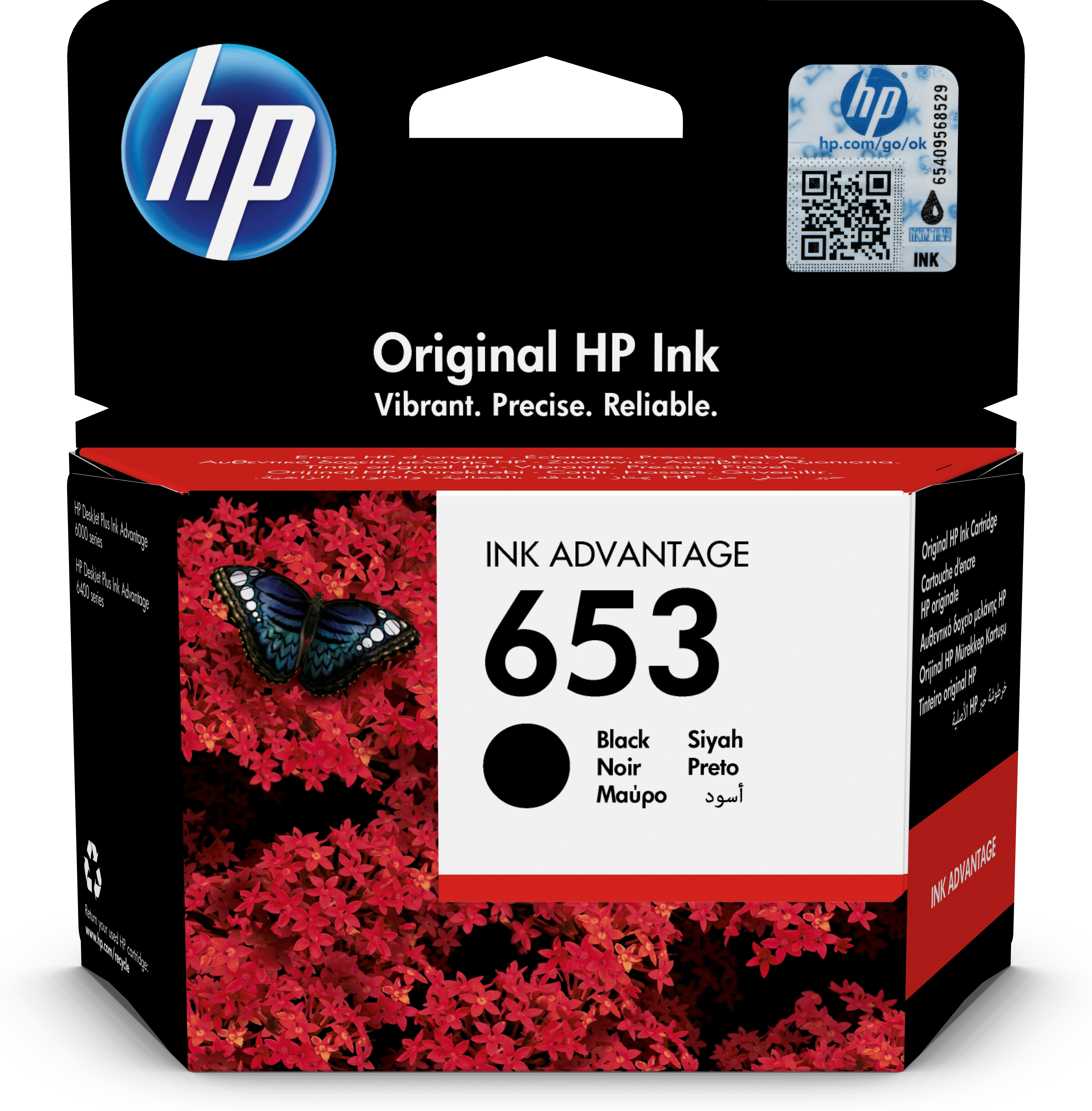 HP 653 Black Original Ink Advantage Cartridge - High Yield