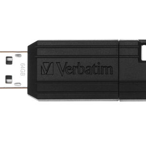 VERBATIM 64GB PINSTRIPE USB BLK