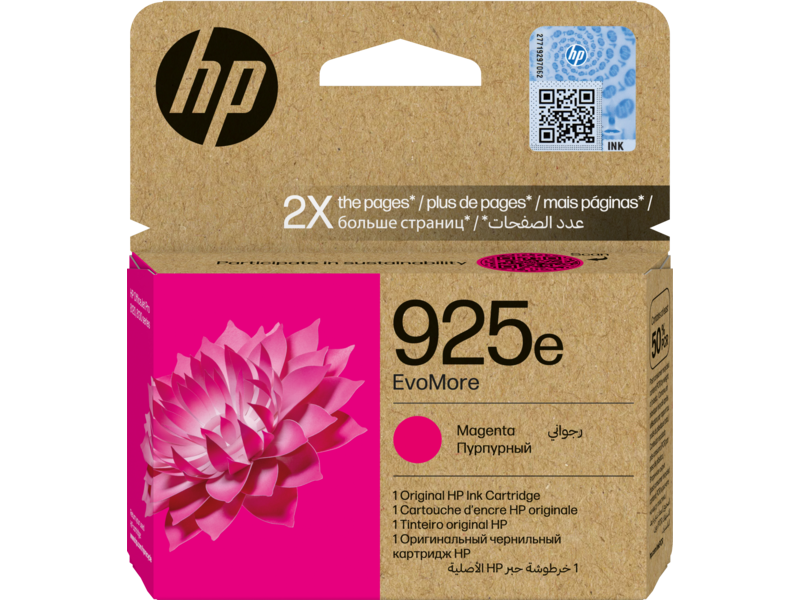 HP 925E Evomore Magenta Original Ink Cartridge - High-Quality Printing for Vibrant Colors and Sharp Text