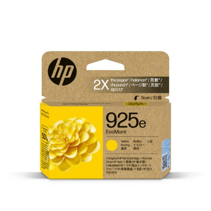 HP 925E Evomore Yellow Original Ink Cartridge - High-Quality Printing for HP Printers