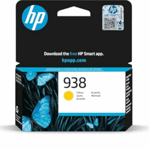 HP 938 Yellow Original Ink Cartridge - High-Quality Print Performance for HP Printers