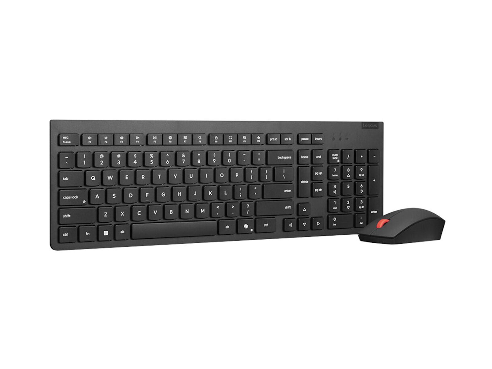 Lenovo Essential Wireless Keyboard and Mouse Combo Gen 2 - Black - Ergonomic Design