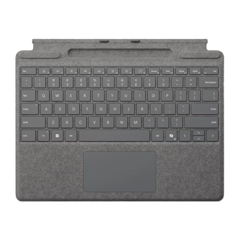 Microsoft Surface Pro Type Cover with Pen Storage in Platinum - Pen Not Included - Premium Keyboard for Surface Pro Devices