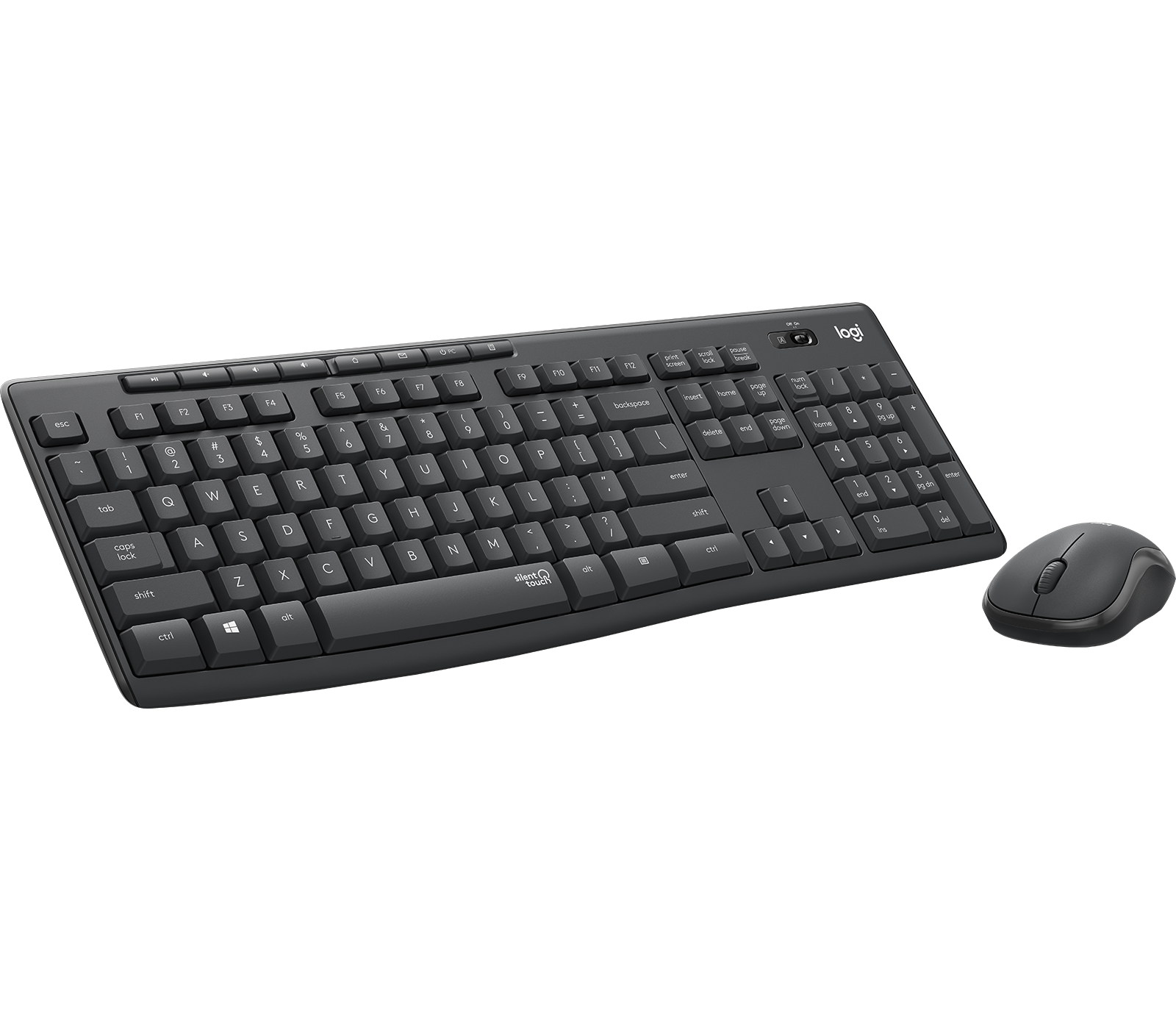 Logitech MK295 Wireless Silent Mouse and Keyboard Combo – Black