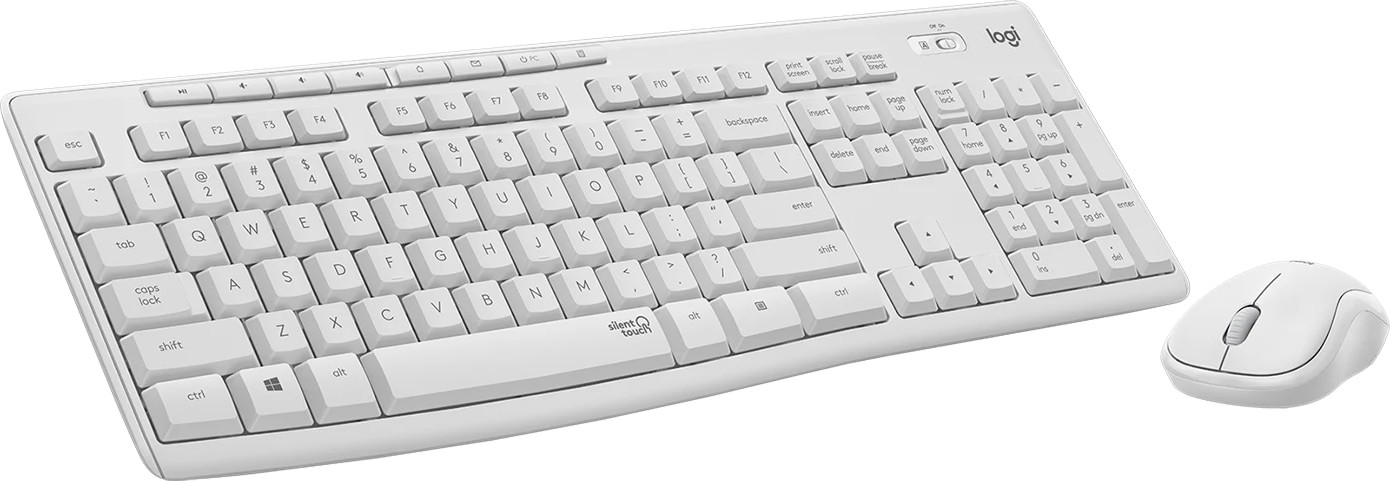 Logitech MK295 Silent Wireless Keyboard and Mouse Combo - Off-White