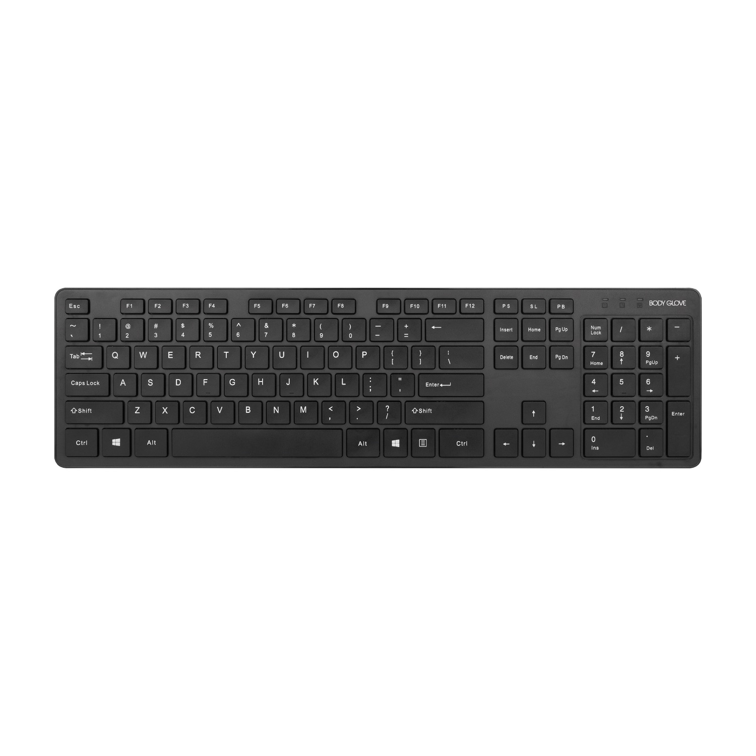 Body Glove Wireless USB Keyboard - Sleek Black Design