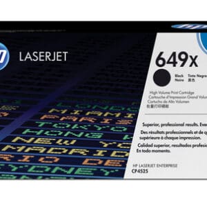 HP 649X High Capacity Black Toner Cartridge - Compatible with HP LaserJet Printers for Crisp