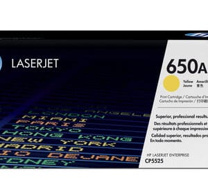 HP 650A Yellow Color LaserJet CP5525 Print Cartridge - High Yield