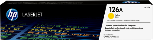 HP 126A Yellow LaserJet Print Cartridge for Color LaserJet CP1025 - High-Quality